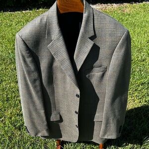 Classic Gray Andrew Fezza Men's Blazer Careerwear Jacket Coat Mens